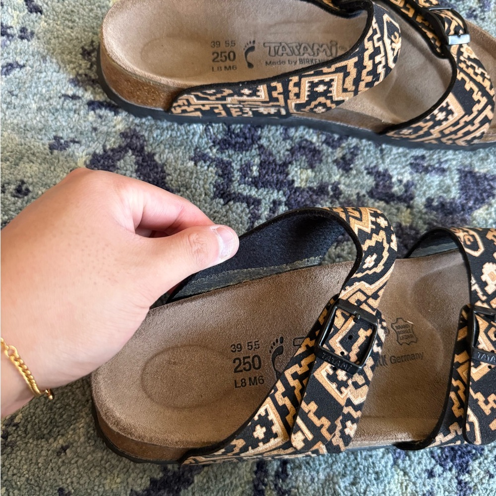 Birkenstock Aztec Western Print Size 39 (US 8) Women’s Tatami Sandal Summer Boho - Picture 4 of 7